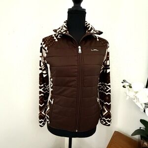Ralph Lauren L-RL Lauren Active Aztec Print Fleece Jacket